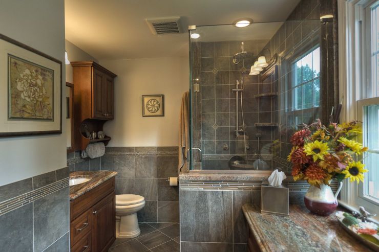 Transitional Style Renovated Bathroom